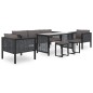 Sofa-Eckelement mit Linker Armlehne Poly Rattan Anthrazit Sofa-Eckelement mit Linker Armlehne Poly Rattan Anthrazit