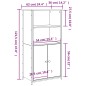 vidaXL Highboard Räuchereiche 62x36x121,5 cm Holzwerkstoff vidaXL Highboard Räuchereiche 62x36x121,5 cm Holzwerkstoff