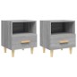vidaXL Nachttische 2 Stk. Grau Sonoma 40x35x47 cm vidaXL Nachttische 2 Stk. Grau Sonoma 40x35x47 cm