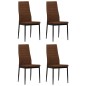 Esszimmerstühle 4 Stk. Braun Stoff Esszimmerstühle 4 Stk. Braun Stoff