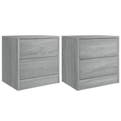 vidaXL Nachttische 2 Stk. Grau Sonoma 40x30x40 cm Holzwerkstoff