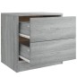 vidaXL Nachttische 2 Stk. Grau Sonoma 40x30x40 cm Holzwerkstoff vidaXL Nachttische 2 Stk. Grau Sonoma 40x30x40 cm Holzwerkstoff