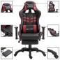 Gaming-Stuhl mit Fußstütze Weinrot Kunstleder Gaming-Stuhl mit Fußstütze Weinrot Kunstleder