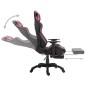 Gaming-Stuhl mit Fußstütze Weinrot Kunstleder Gaming-Stuhl mit Fußstütze Weinrot Kunstleder