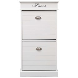 vidaXL Schuhschrank Weiß 50 x 28 x 98 cm Paulownia Holz