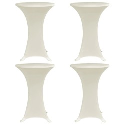 vidaXL Stehtischhussen 4 Stk. Ø 70 cm Creme Stretch