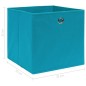 vidaXL Aufbewahrungsboxen 4 Stk. Babyblau 32x32x32 cm Stoff vidaXL Aufbewahrungsboxen 4 Stk. Babyblau 32x32x32 cm Stoff