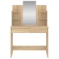 vidaXL Schminktisch mit Spiegel Sonoma-Eiche 96x39x142 cm vidaXL Schminktisch mit Spiegel Sonoma-Eiche 96x39x142 cm