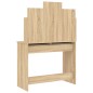 vidaXL Schminktisch mit Spiegel Sonoma-Eiche 96x39x142 cm vidaXL Schminktisch mit Spiegel Sonoma-Eiche 96x39x142 cm