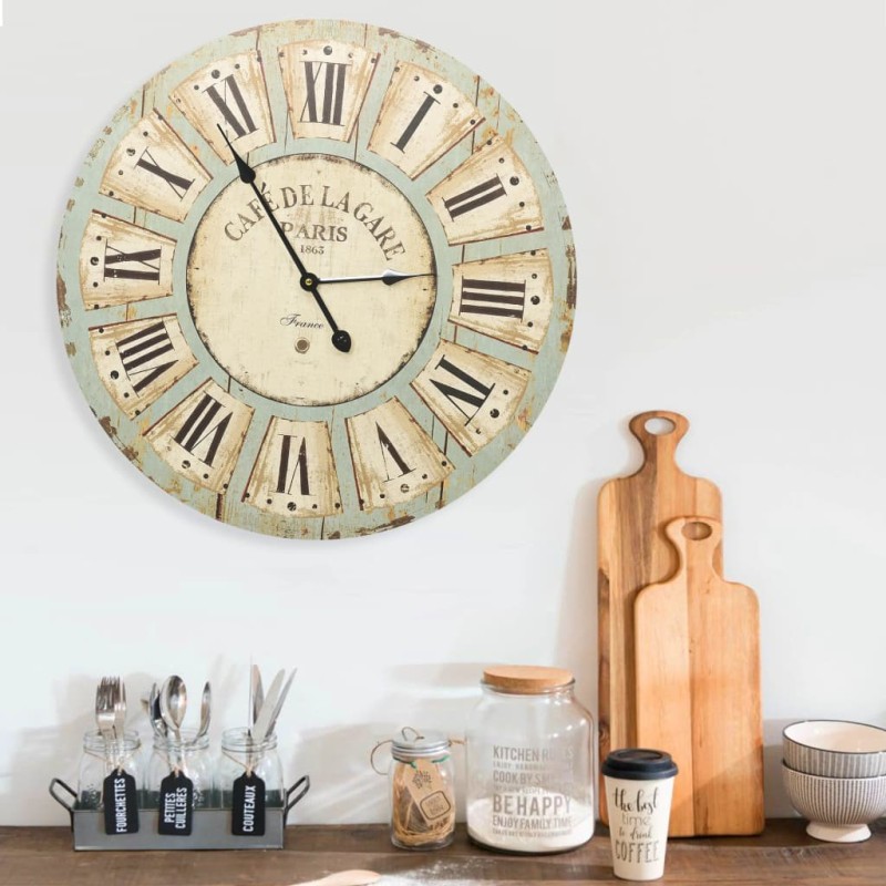 vidaXL Wanduhr Mehrfarbig 60 cm MDF vidaXL Wanduhr Mehrfarbig 60 cm MDF