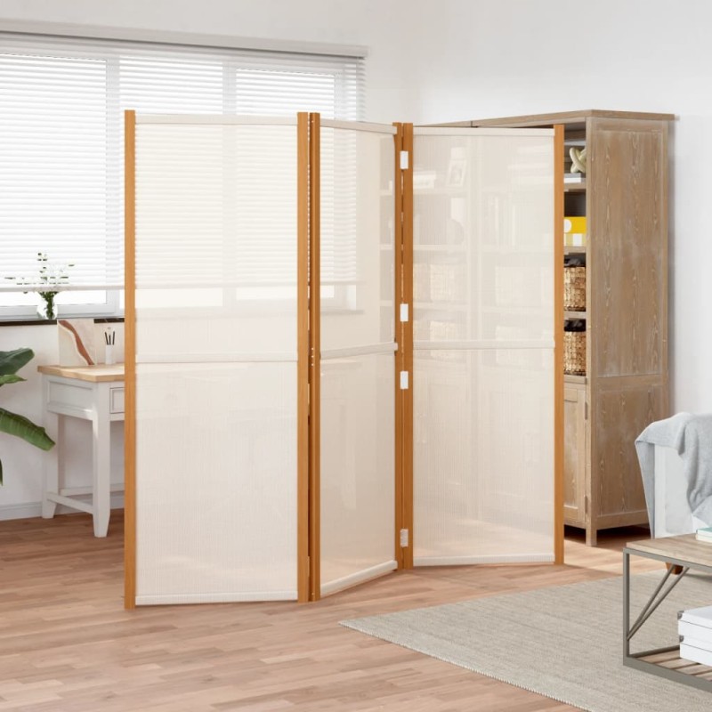 vidaXL 3-tlg. Raumteiler Cremeweiß 210x180 cm vidaXL 3-tlg. Raumteiler Cremeweiß 210x180 cm