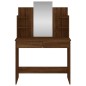 vidaXL Schminktisch mit Spiegel Braun Eichen-Optik 96x39x142 cm vidaXL Schminktisch mit Spiegel Braun Eichen-Optik 96x39x142 cm