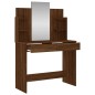 vidaXL Schminktisch mit Spiegel Braun Eichen-Optik 96x39x142 cm vidaXL Schminktisch mit Spiegel Braun Eichen-Optik 96x39x142 cm