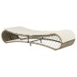 Sonnenliege mit Auflage Poly Rattan Grau Sonnenliege mit Auflage Poly Rattan Grau