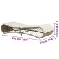 Sonnenliege mit Auflage Poly Rattan Grau Sonnenliege mit Auflage Poly Rattan Grau