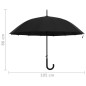 vidaXL Regenschirm Automatisch Schwarz 105cm vidaXL Regenschirm Automatisch Schwarz 105cm