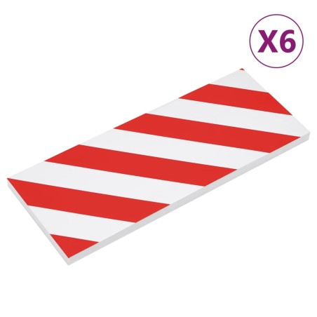 vidaXL Wandschutz 6 Stk. Rot & Weiß 50x20x2 cm EVA Schaum