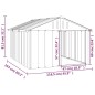 vidaXL Hundehütte Anthrazit 116,5x153x81,5 cm Verzinkter Stahl vidaXL Hundehütte Anthrazit 116,5x153x81,5 cm Verzinkter Stahl