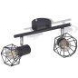 vidaXL Deckenstrahler mit 2 LED-Glühlampen Industrie-Stil Drahtschirm vidaXL Deckenstrahler mit 2 LED-Glühlampen Industrie-Stil Drahtschirm