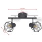 vidaXL Deckenstrahler mit 2 LED-Glühlampen Industrie-Stil Drahtschirm vidaXL Deckenstrahler mit 2 LED-Glühlampen Industrie-Stil Drahtschirm