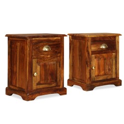 vidaXL Nachttisch 2 Stk. 40 x 30 x 50 cm Massivholz