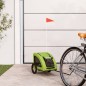 vidaXL Fahrradanhänger für Hunde Grün Oxford-Gewebe und Eisen vidaXL Fahrradanhänger für Hunde Grün Oxford-Gewebe und Eisen