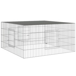 vidaXL Kaninchenkäfig 110x110x55 cm Verzinktes Eisen