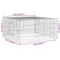 vidaXL Kaninchenkäfig 110x110x55 cm Verzinktes Eisen vidaXL Kaninchenkäfig 110x110x55 cm Verzinktes Eisen