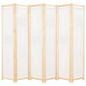 vidaXL 6-teiliger Raumteiler Cremeweiß 240 x 170 x 4 cm Stoff vidaXL 6-teiliger Raumteiler Cremeweiß 240 x 170 x 4 cm Stoff