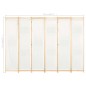 vidaXL 6-teiliger Raumteiler Cremeweiß 240 x 170 x 4 cm Stoff vidaXL 6-teiliger Raumteiler Cremeweiß 240 x 170 x 4 cm Stoff