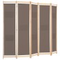 vidaXL 5-teiliger Raumteiler Braun 200 x 170 x 4 cm Stoff vidaXL 5-teiliger Raumteiler Braun 200 x 170 x 4 cm Stoff