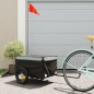 vidaXL Fahrradanhänger Schwarz und Grau 30 kg Eisen vidaXL Fahrradanhänger Schwarz und Grau 30 kg Eisen