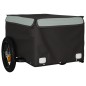 vidaXL Fahrradanhänger Schwarz und Grau 30 kg Eisen vidaXL Fahrradanhänger Schwarz und Grau 30 kg Eisen