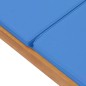 vidaXL Sonnenliege mit Auflage Massivholz Teak Blau vidaXL Sonnenliege mit Auflage Massivholz Teak Blau