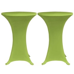 vidaXL Stretch Tischhusse 2 Stk 80 cm Grün