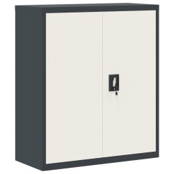 vidaXL Aktenschrank Anthrazit und Weiß 90x40x105 cm Stahl