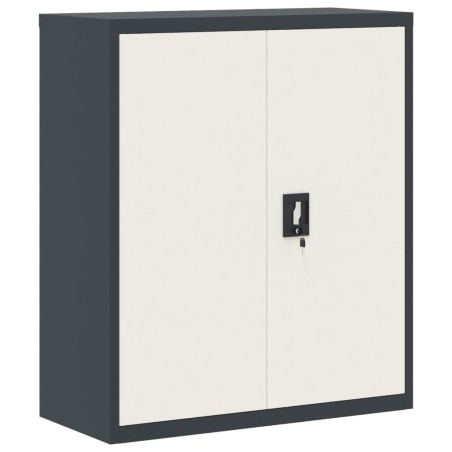 vidaXL Aktenschrank Anthrazit und Weiß 90x40x105 cm Stahl