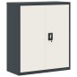 vidaXL Aktenschrank Anthrazit und Weiß 90x40x105 cm Stahl vidaXL Aktenschrank Anthrazit und Weiß 90x40x105 cm Stahl
