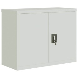 vidaXL Aktenschrank Hellgrau 90x40x70 cm Stahl