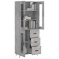 vidaXL Highboard Betongrau 69,5x34x180 cm Holzwerkstoff vidaXL Highboard Betongrau 69,5x34x180 cm Holzwerkstoff