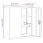 vidaXL Aktenschrank Hellgrau und Blau 90x40x105 cm Stahl vidaXL Aktenschrank Hellgrau und Blau 90x40x105 cm Stahl