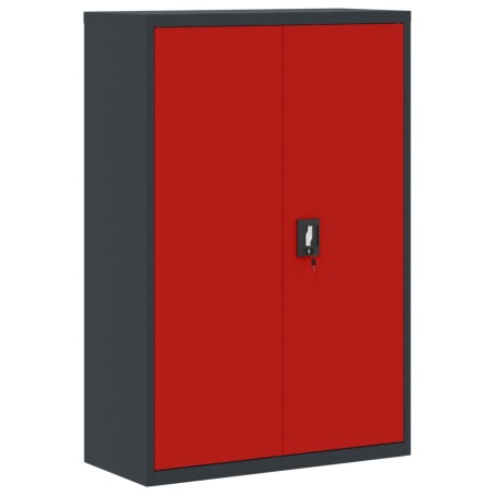 vidaXL Aktenschrank Anthrazit und Rot 90x40x140 cm Stahl