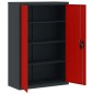 vidaXL Aktenschrank Anthrazit und Rot 90x40x140 cm Stahl vidaXL Aktenschrank Anthrazit und Rot 90x40x140 cm Stahl
