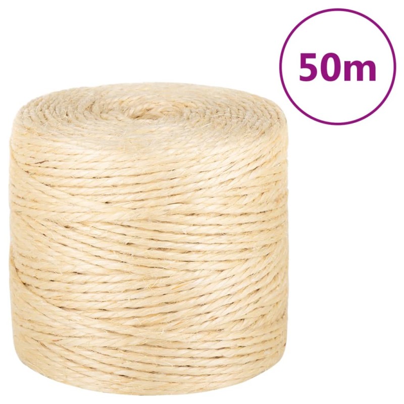 vidaXL Seil 100% Sisal 4 mm 50 m vidaXL Seil 100% Sisal 4 mm 50 m