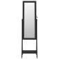 vidaXL Schmuckschrank mit Spiegel &LED-Beleuchtung Freistehend Schwarz vidaXL Schmuckschrank mit Spiegel &LED-Beleuchtung Freistehend Schwarz