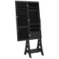 vidaXL Schmuckschrank mit Spiegel &LED-Beleuchtung Freistehend Schwarz vidaXL Schmuckschrank mit Spiegel &LED-Beleuchtung Freistehend Schwarz