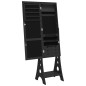 vidaXL Schmuckschrank mit Spiegel &LED-Beleuchtung Freistehend Schwarz vidaXL Schmuckschrank mit Spiegel &LED-Beleuchtung Freistehend Schwarz
