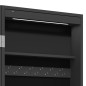 vidaXL Schmuckschrank mit Spiegel &LED-Beleuchtung Freistehend Schwarz vidaXL Schmuckschrank mit Spiegel &LED-Beleuchtung Freistehend Schwarz