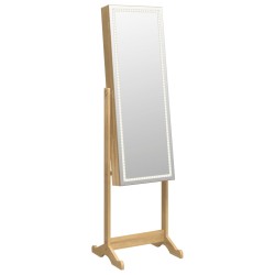 vidaXL Schmuckschrank mit Spiegel & LED-Beleuchtung Freistehend