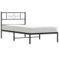 vidaXL Bettgestell mit Kopfteil Metall Schwarz 80x200 cm vidaXL Bettgestell mit Kopfteil Metall Schwarz 80x200 cm